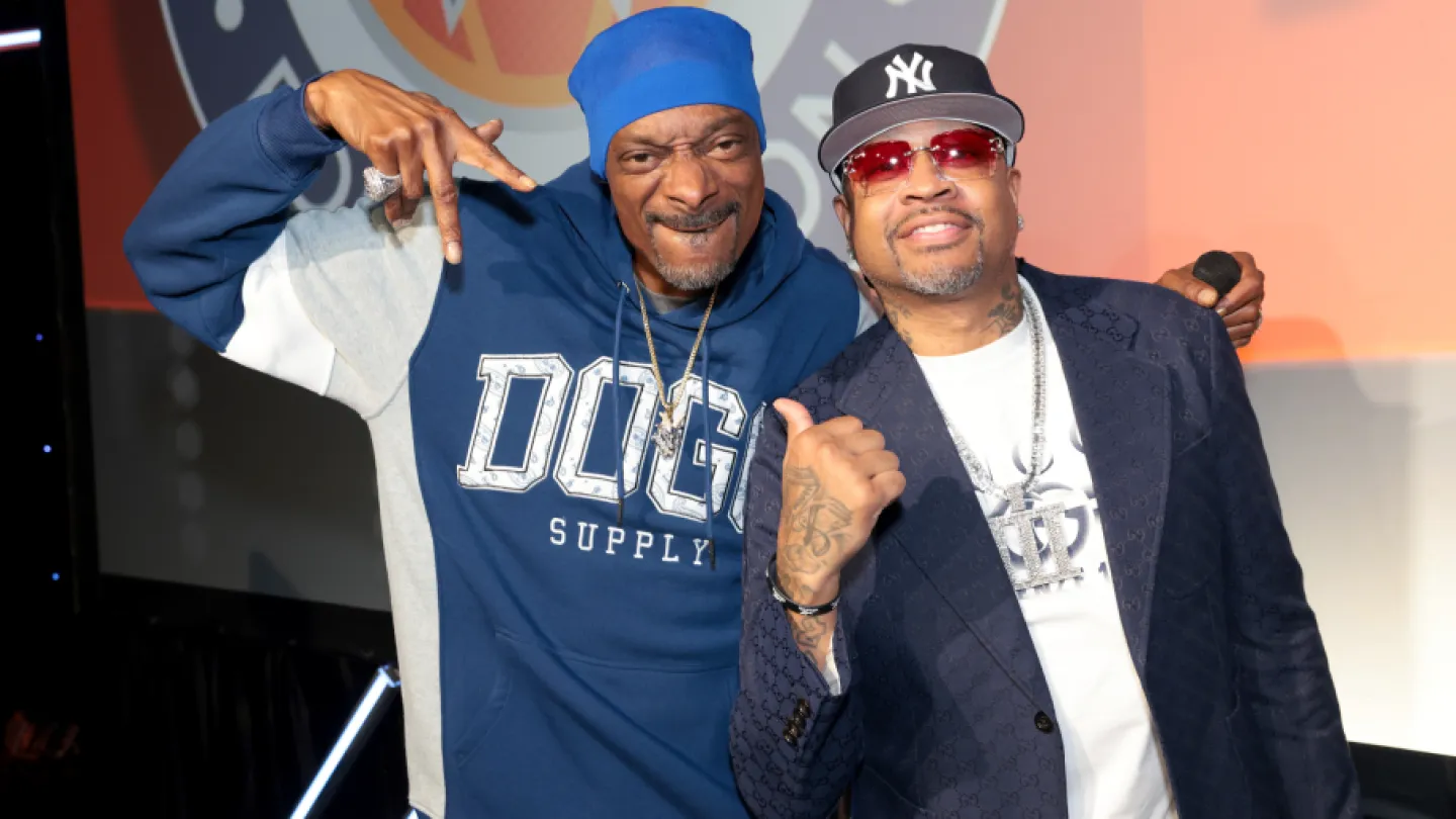 Snoop Dogg and Allen Iverson attend the 2024 Harold and Carole Pump Foundation Gala at The Beverly Hilton on August 16, 2024 in Beverly Hills, California. Tiffany Rose/Getty Images for Harold and Carole Pump Foundation